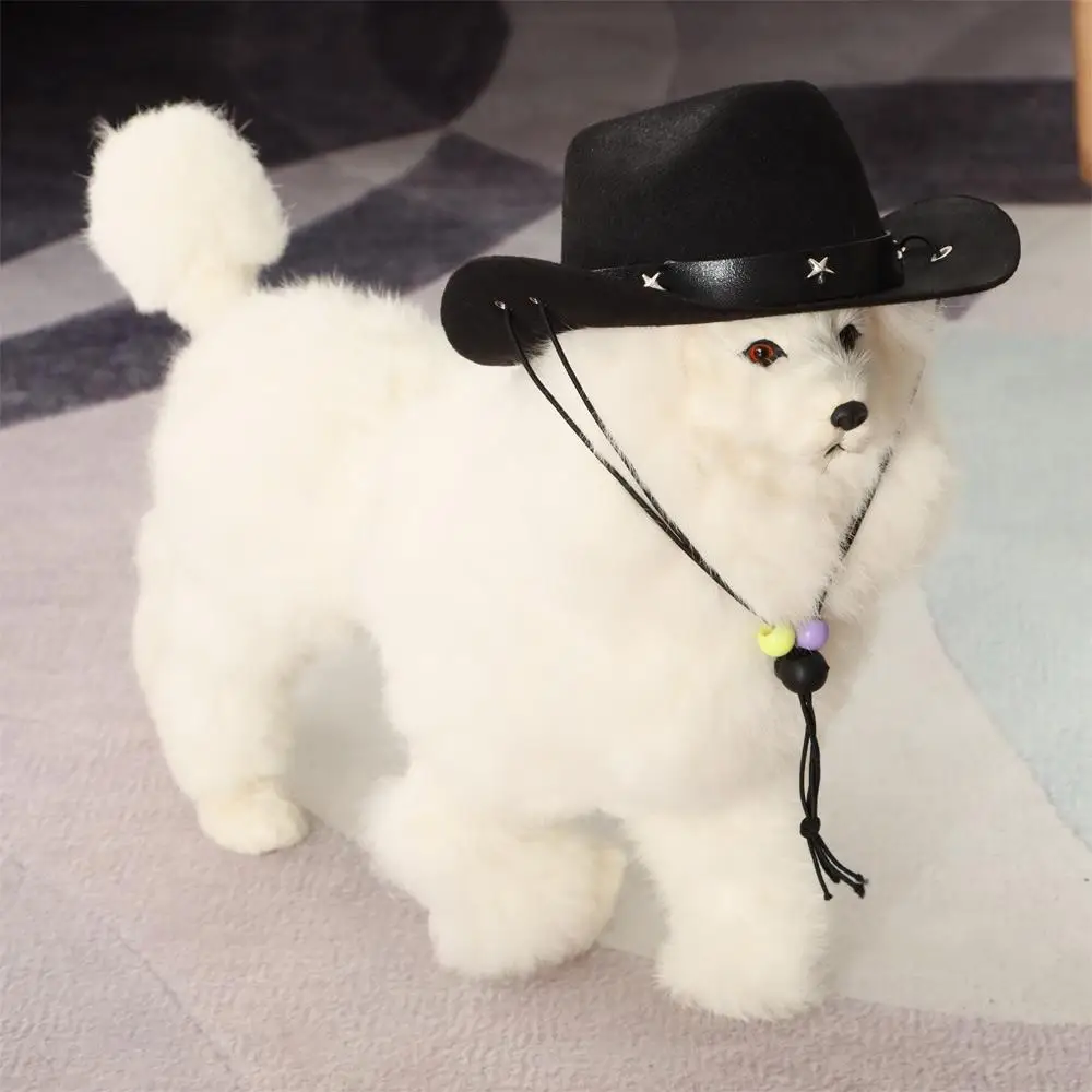 Funny Summer Pet Dog Hat Dog Cowboy Hats Dogs Cat Outdoor Hats Caps For Dogs Cats Adjustable Headwear Pet Accessories Photo Prop