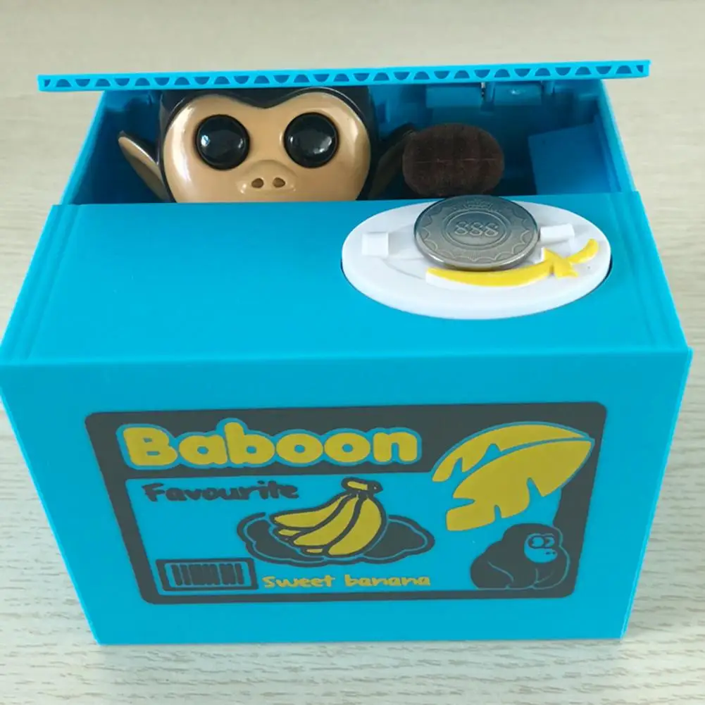 Piggy Bank Automatic Stealing Money Coin Bank Greedy Cat Piggy Bank US Coins Compatible Money Saving Box for Children 4