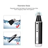 Kemei 4in1 Rechargeable Nose Trimmer Beard Trimer Men Micro Shaver Eyebrow Nose Hair Trimmer Nose and Ear Cleaner Grooming Set 5