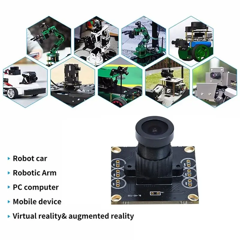 ABZW 0.3MP USB 카메라 모듈 240P/480P 30Fps HD AI 비전 광각 드라이브 프리 보드 (라즈베리 파이, 제트슨 스마트 로봇 자동차 키트용)