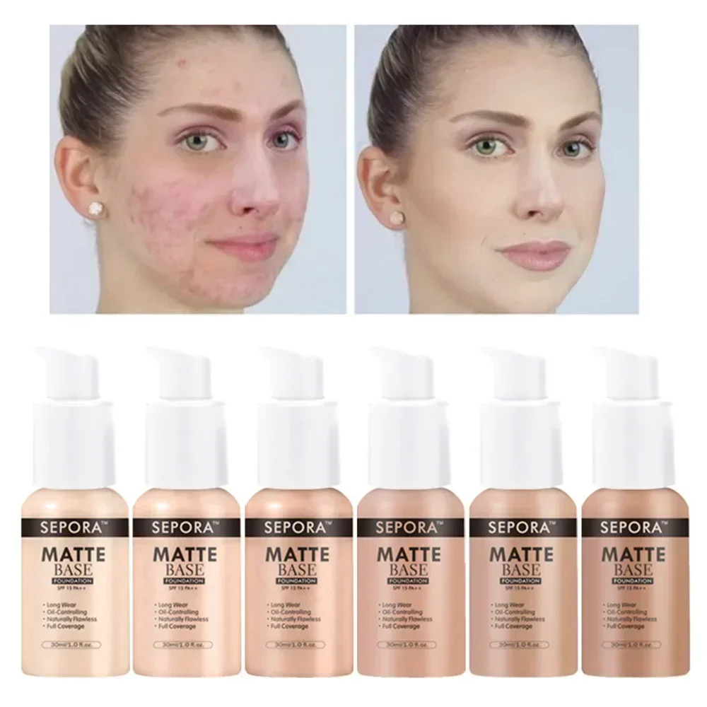 CC cream 30ml Concealer CC Cream Waterproof Long Lasting Matte Base Makeup Liquid Foundation Moisturizing Brightening Cosmetics