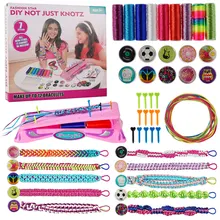 

Braiding Bracelet Set for Children DIY Making Craft Kit Hand-on Ability Training Bracelet Braid Maker Craft Set for Girls Aged 6