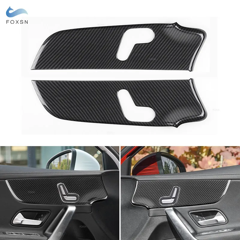 

ABS Carbon Fiber Texture Car Styling Front Door Panel Cover Trim For Mercedes Benz A Class W177 V177 A180 A200 A220 A250 2019