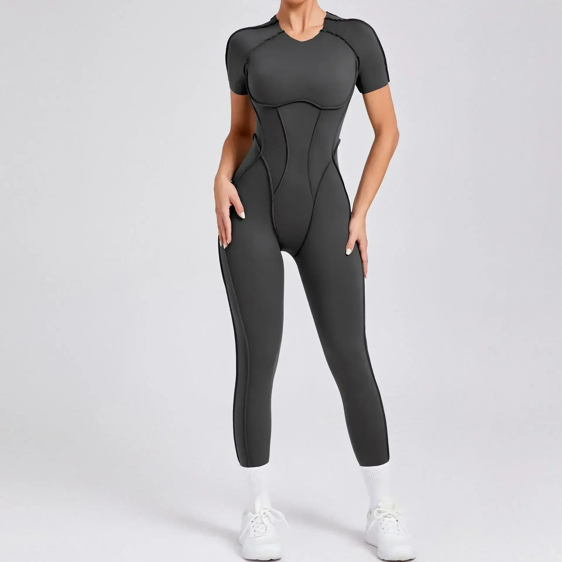 Sports Jumpsuit Sportswear Woman Gym Set Sport Outfit Fitness Overalls Yoga Clothes Tracksuit Mono Mujer Navy Red Coffee yoga set sports set gym workout set sportswear set fitness set fitness jumpsuit fitness one piece wear