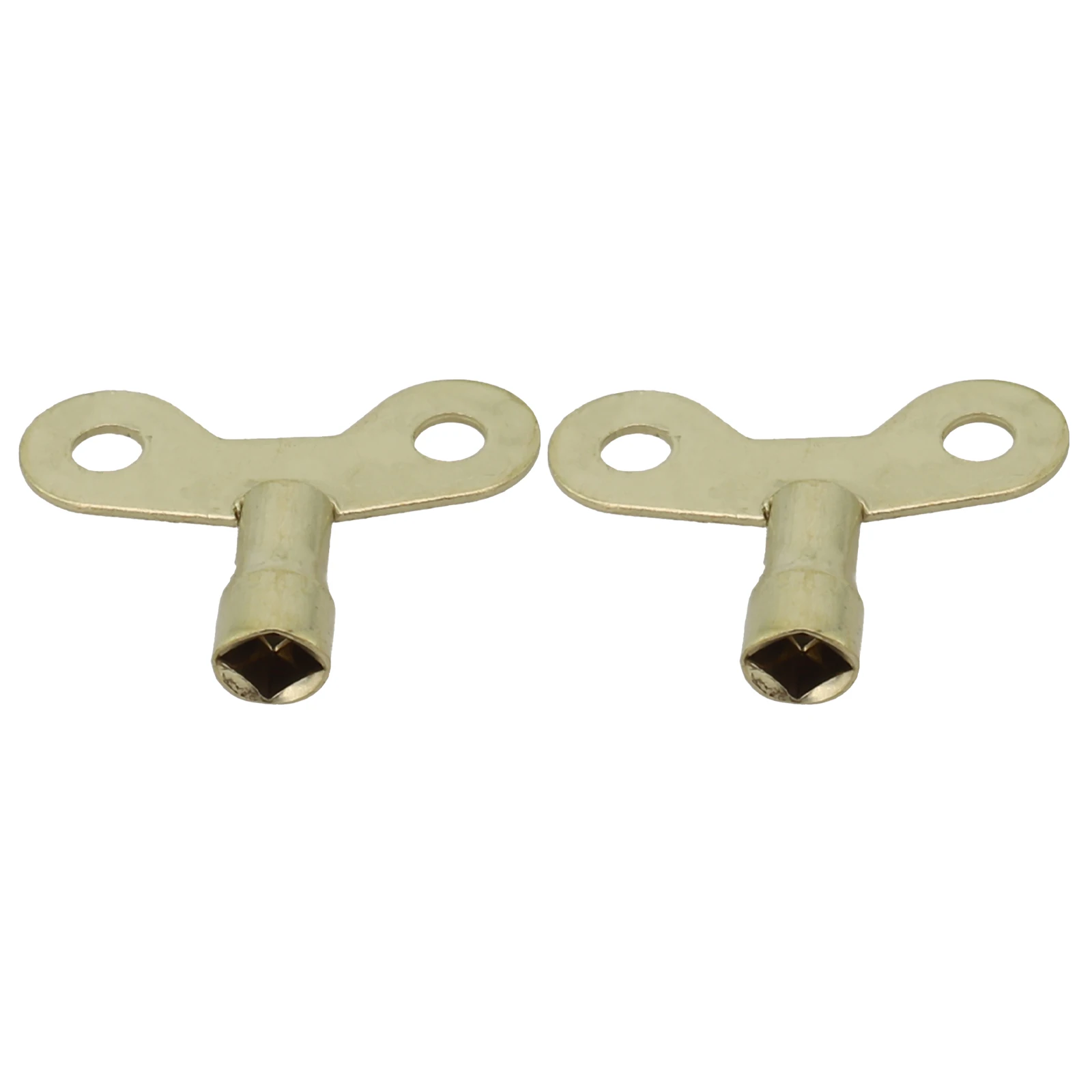 

2pcs Plumbing Hole Faucet Key Square Socket Faucet Water Tap Brass Radiator Special Lock Solid Iron For Venting Air Valve