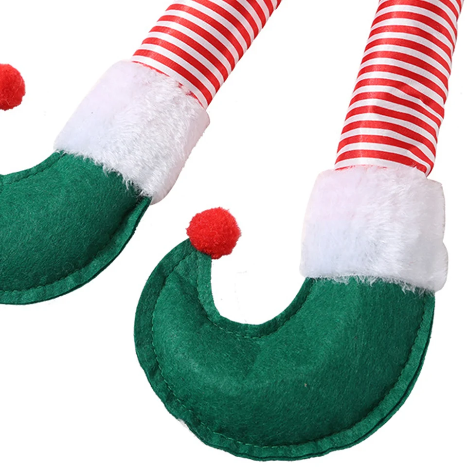 Plush Elf Legs Christmas Tree Decoration Ornament