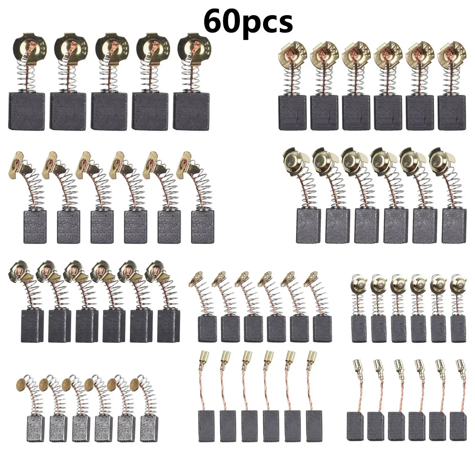 

20/30/40/60pcs Carbon Brush Drill Electric Grinder Carbon Brush Graphite Copper Spare Parts For Electric Motors Graphite Brus