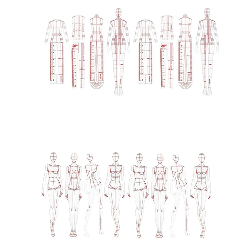 Fashion-Illustration-Ruler-Sketch-Template-Sewing-Ruler-Humanoid ...