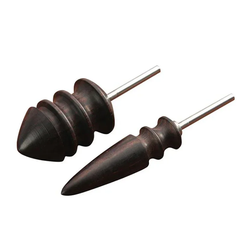 Leather Edge Electric Polishing Slicker Flat/Pointed Head Sandalwood Leathers Craft DIY Tools Tip Burnisher Wood Craft Tool leather craft tools