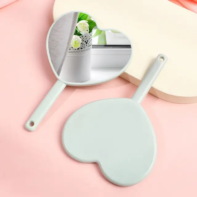 Miroir de maquillage d'amour miroir de maquillage à main nouveaux miroirs de maquillage Style fille douce adapté à transporter 4