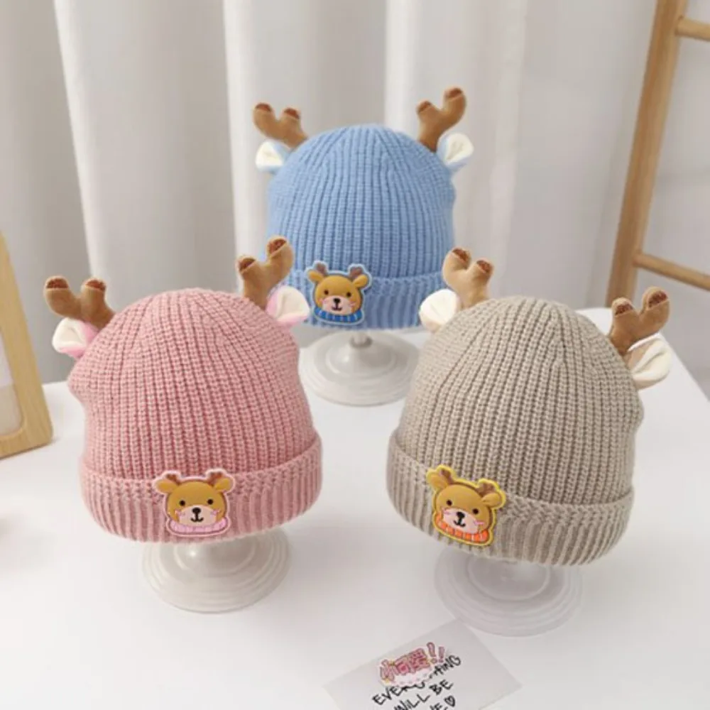

Woolen Yarn Baby Hat Thickening Soft and Skin Friendly Children's Baby Woolen Hat Warm Breathable
