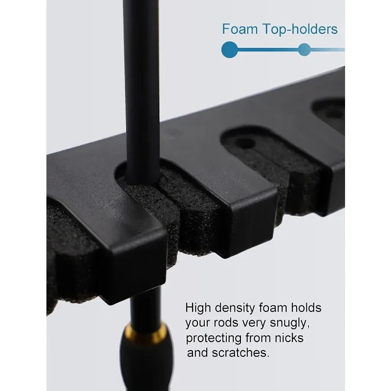 Fishing Rod Holder Fishing Rod Bracket Fishing Rod Support Fishing Rod Rest 8 Rod Holder Fishing Rod Holder Storage Tool Wall Mounted Modular Fishing Suitable for Garage Wall Space Saving Support Rack