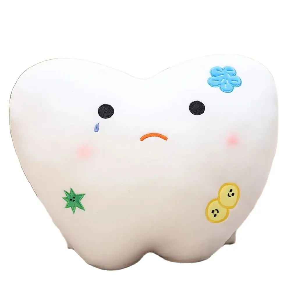 New Internet Celebrity Cute Tooth-Loving Plush Toy Tooth Decay Good Tooth Billow Cushion Boy Girl Props Display Gift