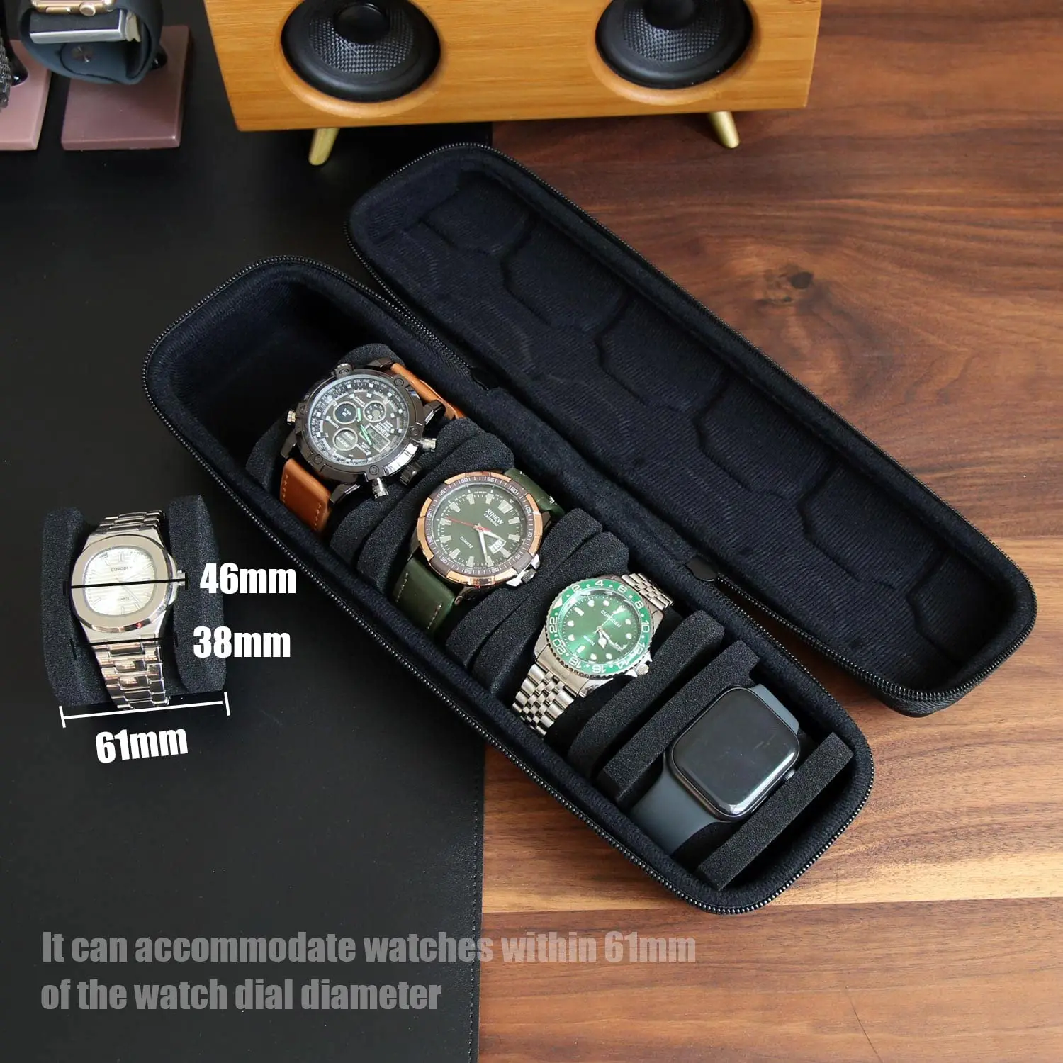 2/3/5 Slot EVA Watch Travel Case for Men Portable Single Watch
