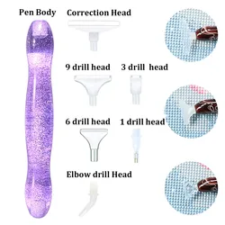Eco - Friendly Resin Diamond Painting and Nail Art Pen with Alloy Replacement Heads (6 plastic heads)