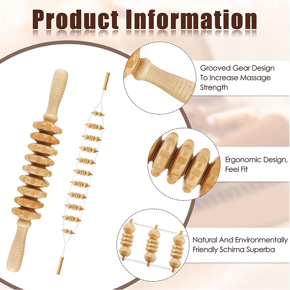 ferramentas de madeira da anti massager das jogo do massager madoterapia da drenagem linfática para alívio da dor do músculo do corpo inteiro