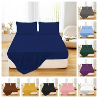 Queen Size Bed Flat Sheet - Soft Plain Solid Color Top Sheets Double Bed Linen without Pillowcase for Home Bedding Essentials 1