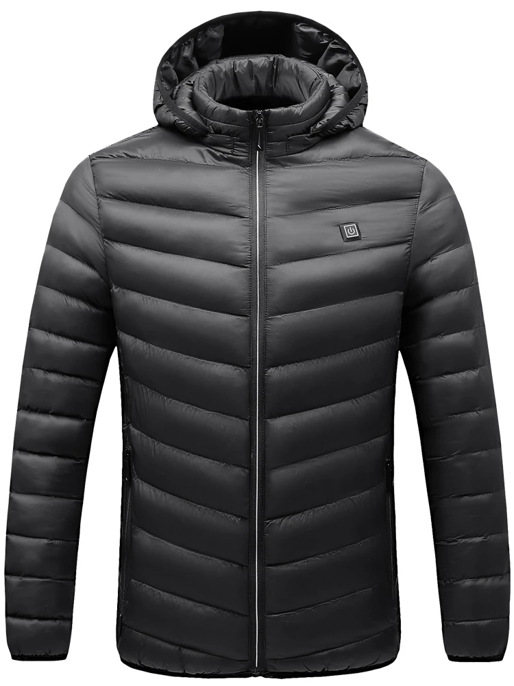 Fashion Men Jacket Intelligent Fever USB Winter Outdoor Electric Heating Warm Sprots Thermal Coat Clothing Heatable Cotton