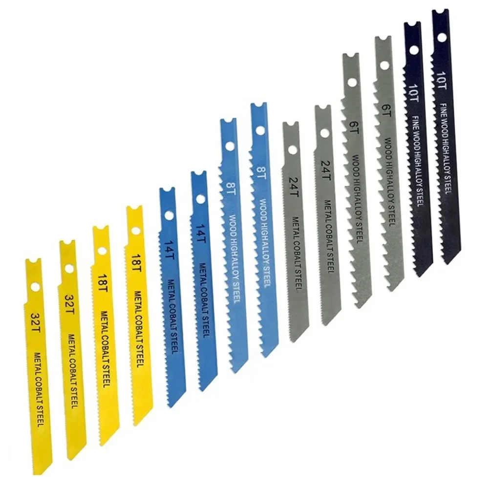 Assorted U Fitting Jigsaw Blade 14pcs For Black & Decker For Metal Plastic Wood Aluminum Jig Saw Blades Cutting