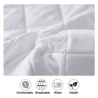 Waterproof Throw Mattress Cover Bed Fitted Sheet Mattress Protector Single/Double/140/160 Muti Size  Gray/White 2
