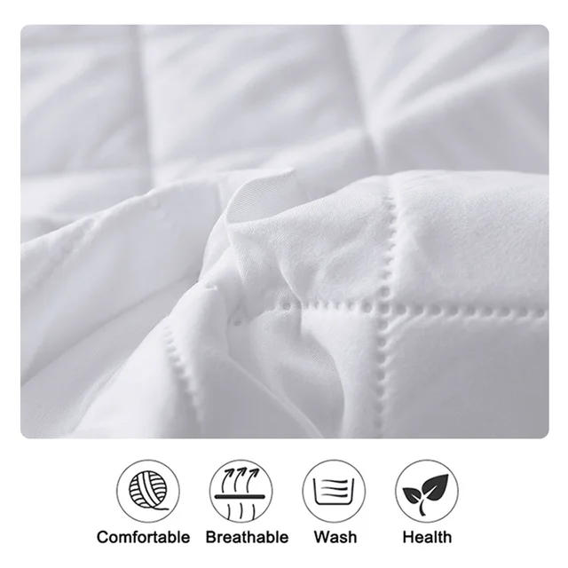 Protège-matelas imperméable gris/blanc, drap-housse de lit simple/double/140/160 multi-taille 2