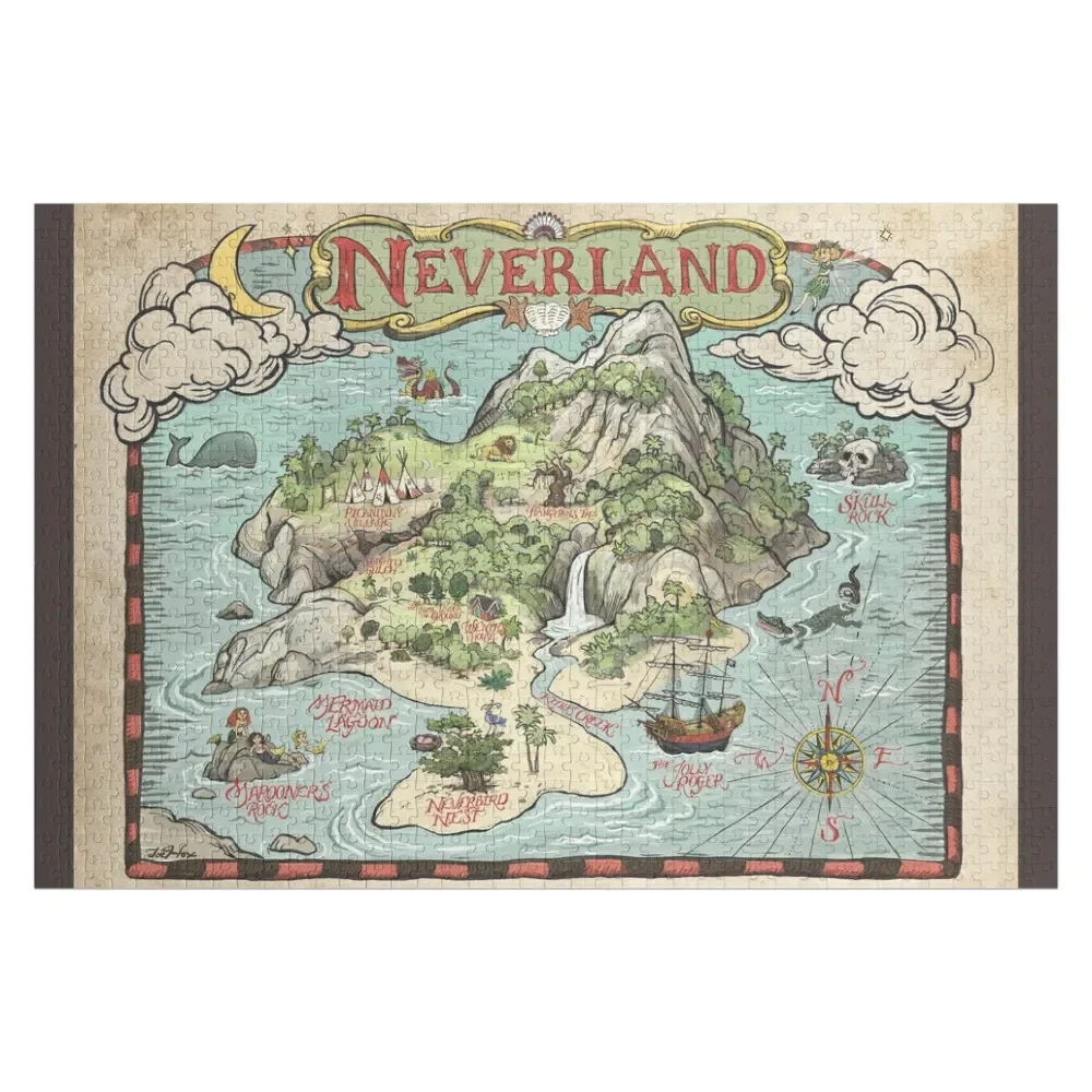 Neverland Map Jigsaw Puzzle Customizeds For Kids Christmas Gifts Diorama Accessories With Personalized Photo Puzzle