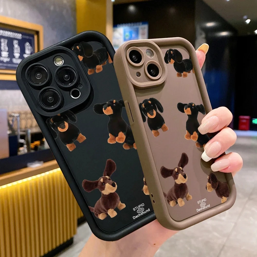 Shockproof Cute Dachshund Bulldog Phone Case Cover