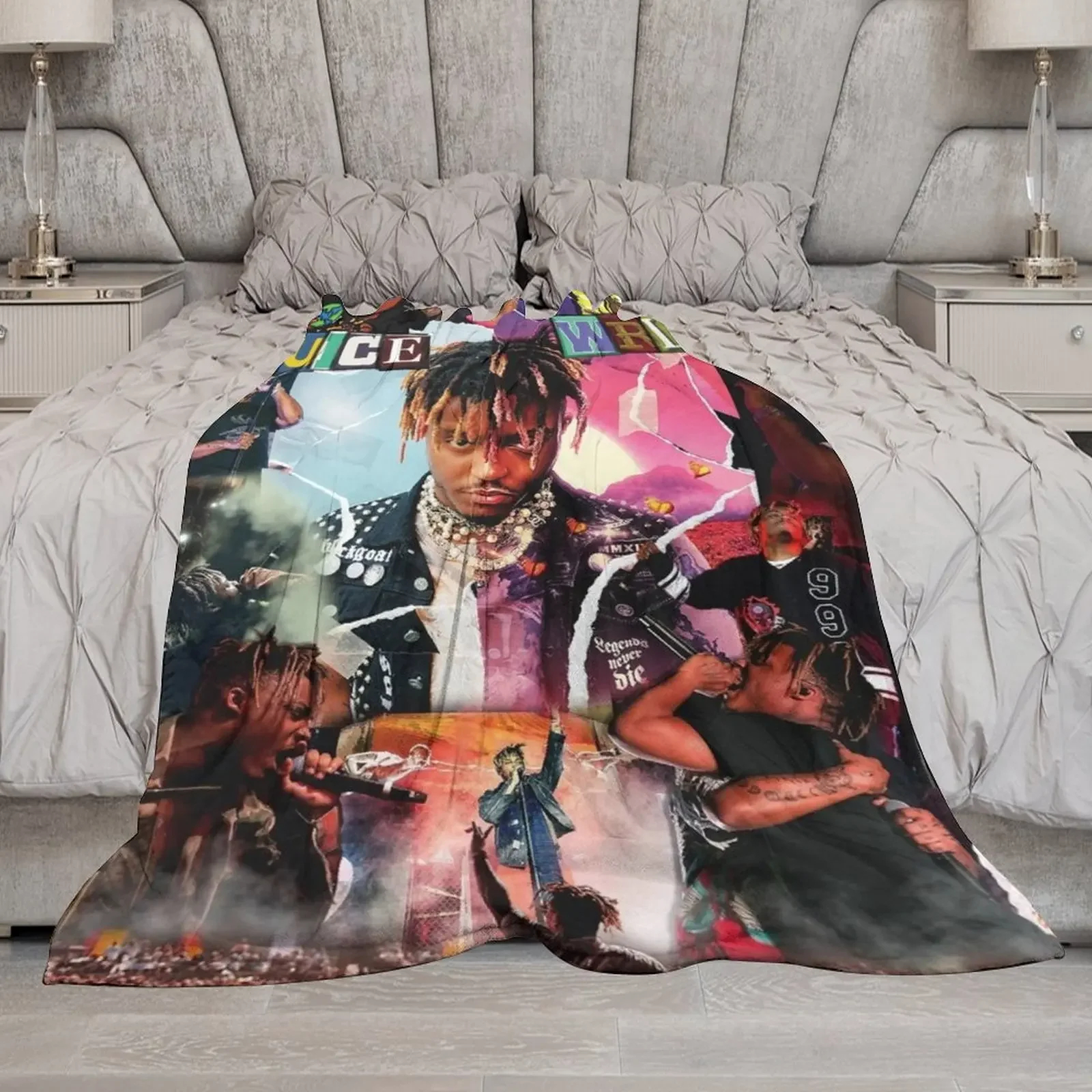 juice wrld tour Throw Blanket throw blanket for sofa Luxury Brand Blanket Decorative Blankets 3