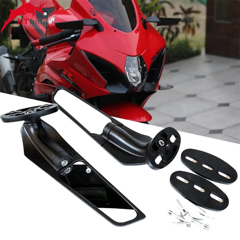

Для Suzuki GSX-S 1000GT GSXR 600 750 GSX-R мотоциклетные зеркала модифицированные ветрозащитные крылья Регулируемые вращающиеся зеркала заднего вида