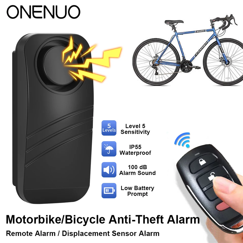 WSDCAM Allarme telecomando moto 113dB Allarme antifurto bici wireless Protezione di sicurezza Allarme auto elettrica impermeabile  30
