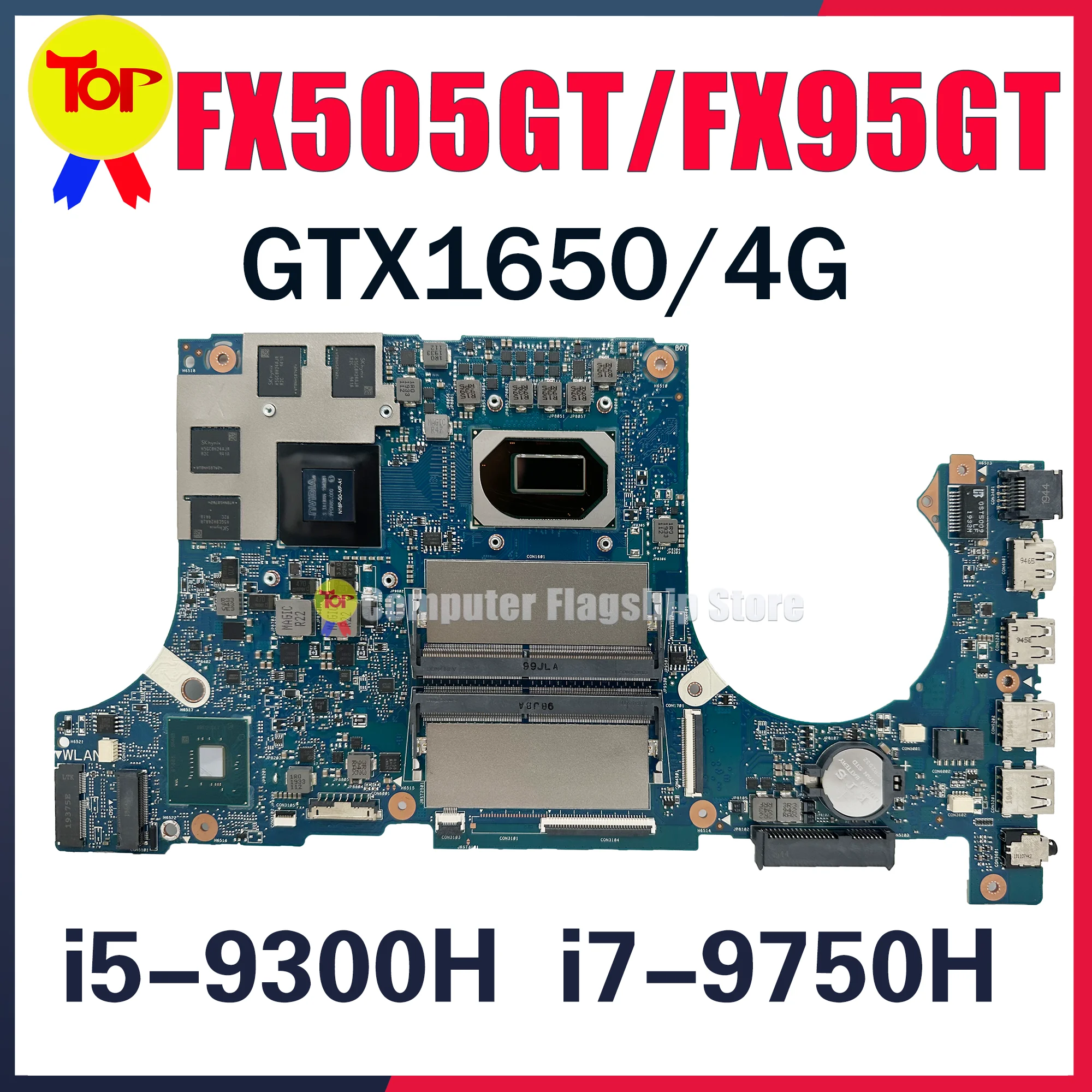 

FX505GT Mainboard For Asus TUF Gaming FX505G FX505GT FX95GT FX95G Laptop Motherboard With I5-9300H I7-9750H CPU GTX1650/V4G