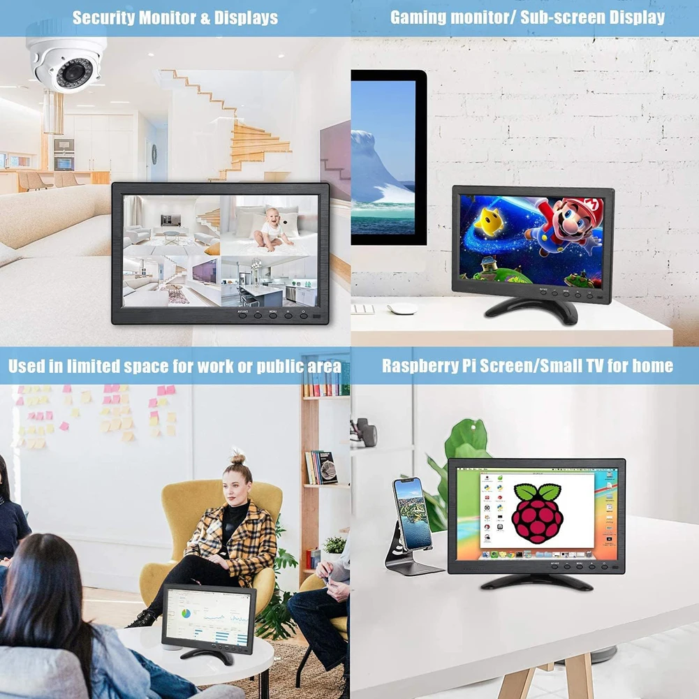 HDMI ȣȯ , AV VGA Է LCD ÷ ũ, BNC USB  ī޶  , TV  ǻ ÷̿, 10.1 ġ