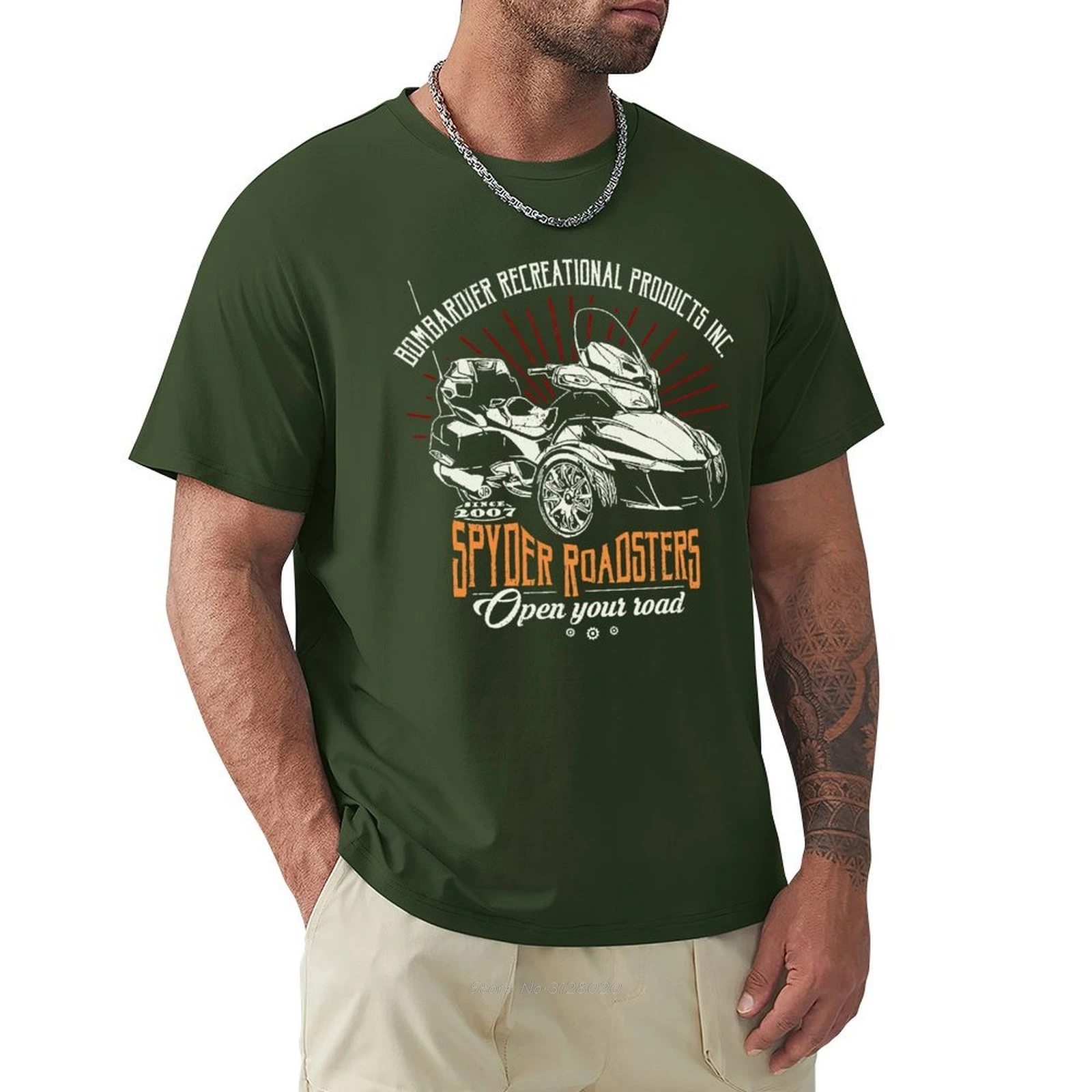 Can Am Spyder Brp Roadsters Klassisches T-Shirt Lustige Vintage-Kleidung Neuauflage T-Shirts Herrenkleidung T-Shirts Mode Übergroßes T-Shirt – Detail 7