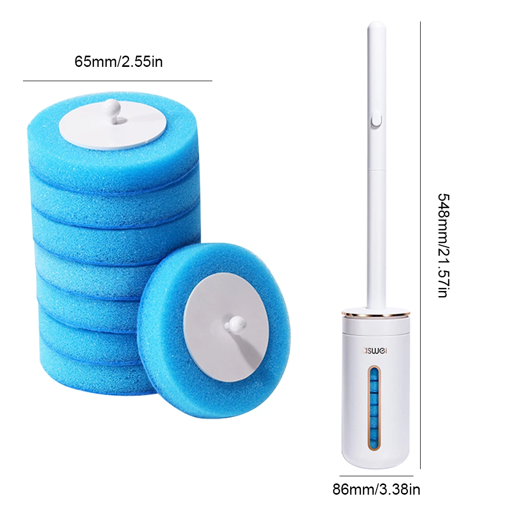 Disposable Cleaning Toilet Brush Wall-mounted Toilet Bowl Cleaner Brush Long Handle Ergonomics Toilet Bowl Cleaning Kit