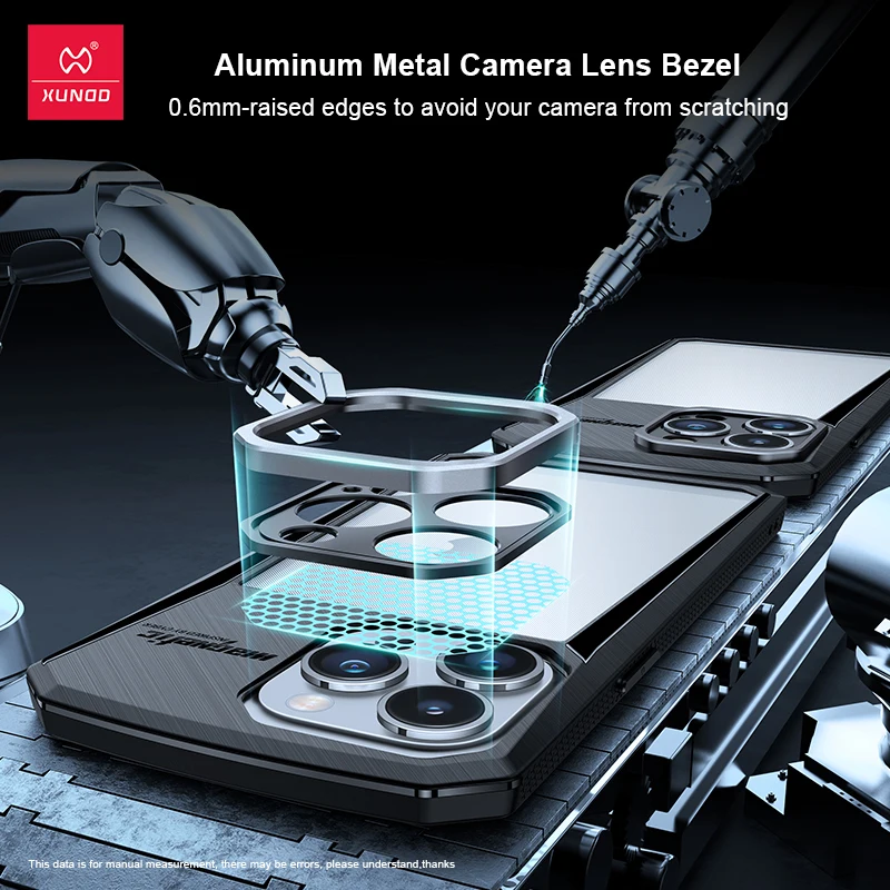 Xundd Case For iPhone 14 Pro Max 14 Plus 13 Pro Foldable Magnetci Holder Case PC+TPU Camera Full Protection Anti-Sratches Cover