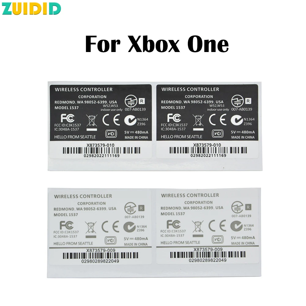 ZUIDID 5pcs For XBOX Series S/X Skin Sticker Stickers Skins For XBOX 360/ONE Slim S/Elite Handle Label Back Sticker Controller