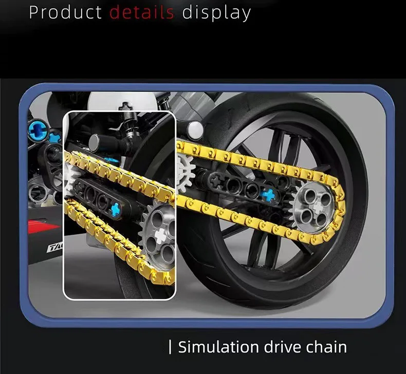 Technology Bmw S1000Rr Dirt Motorcycle Building Blocks Model Motorbike Toy