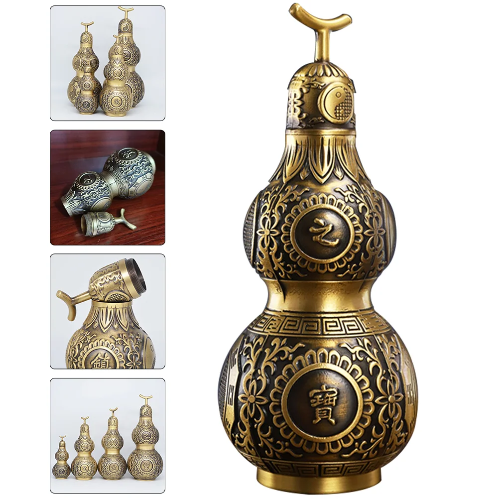 

Brass Gourd Statue Office Gourd Decor Bedroom Gourd Craft Car Gourd Ornament