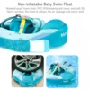 Mambobaby Float Dropshipping Non-Inflatable Baby Float with Canopy Waist Swimming Chest Floater with Tail Float Trainer 5
