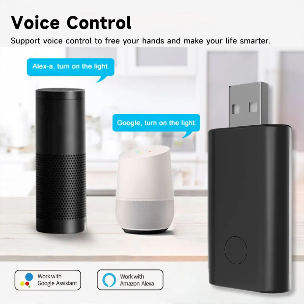 Tuya WiFi IR 리모컨 USB 스마트 범용 적외선 컨트롤러는 TV 에어컨용 Alexa 및 Google 어시스턴트와 호환됩니다.