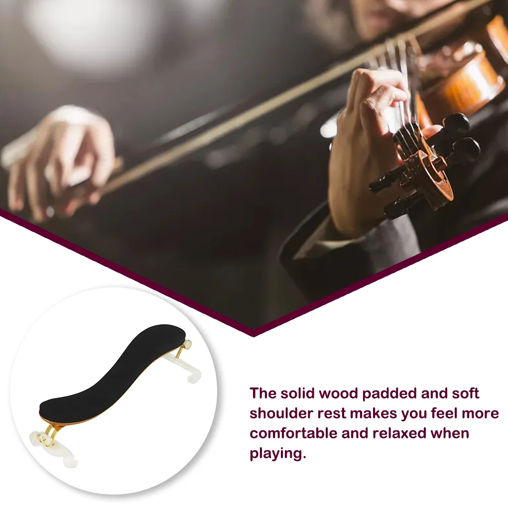 Adjustable Violin Shoulder Rest 1 2 Pad Solid Padded Support Professionals