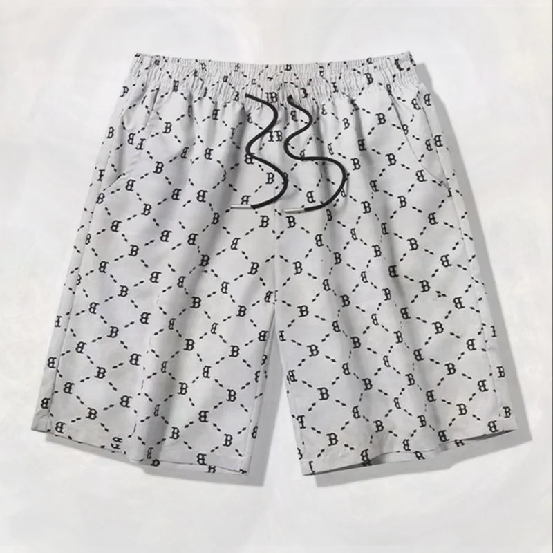 Quick Drying Summer Shorts Men 2023 Fitness Sport Breathable Printing Casual Shorts Men's Soft Vacation Cool Shorts Male 001G