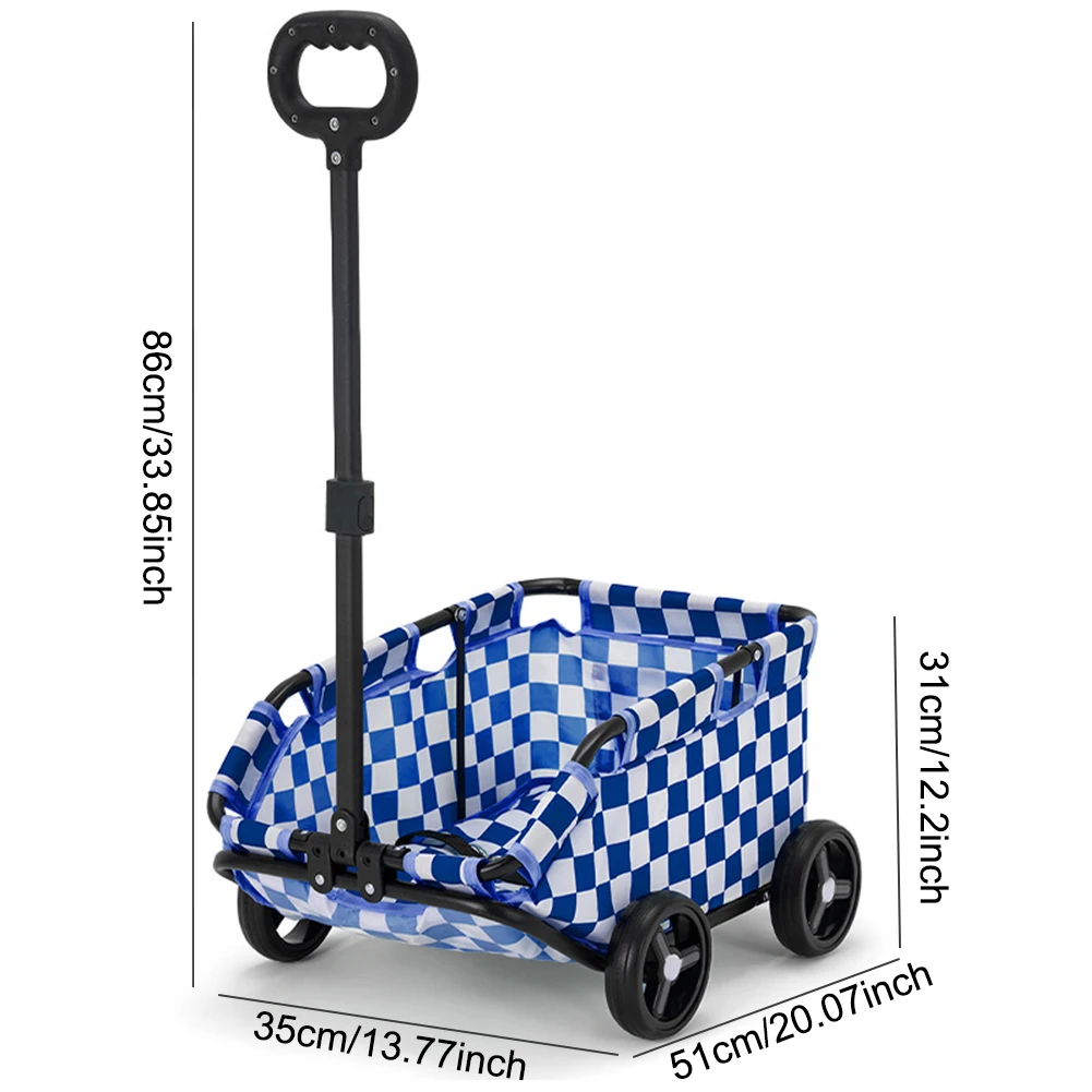 Rolling Pet Stroller Foldable Small Dogs Cats Teddy Baby Cart Lightweight Folding Trolley Portable Travel Carrier for Outdoor