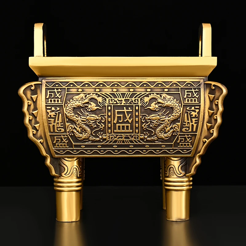 

Pure Copper Dingsheng Qianqiu Decoration Dingsheng Incense Stove Living Room Office Brass Dragon Ding