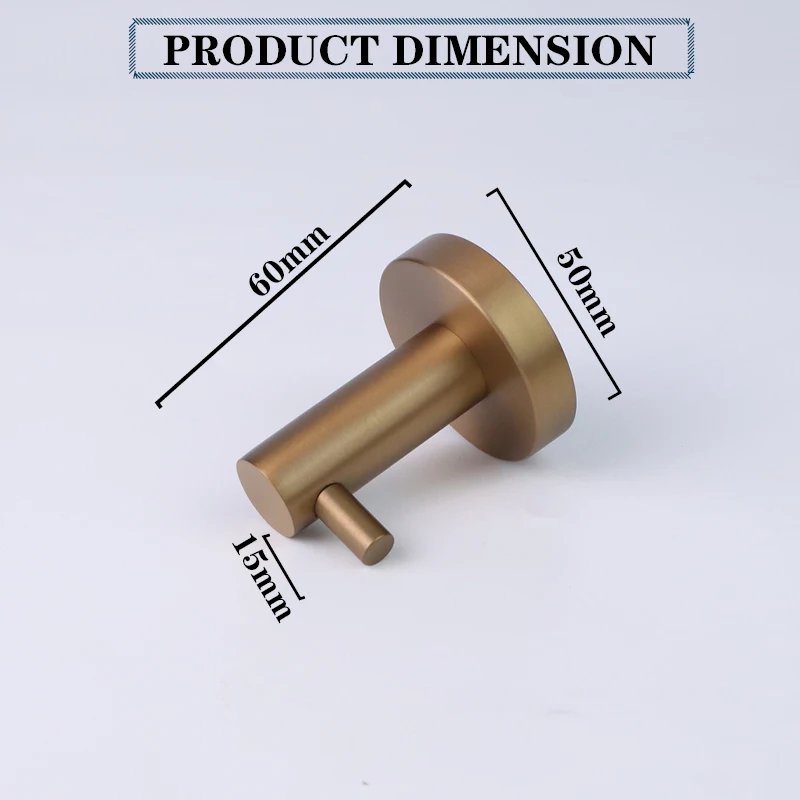 Robe hook SUS304 single hook wall-mounted screw fixation simple style hotel accessories