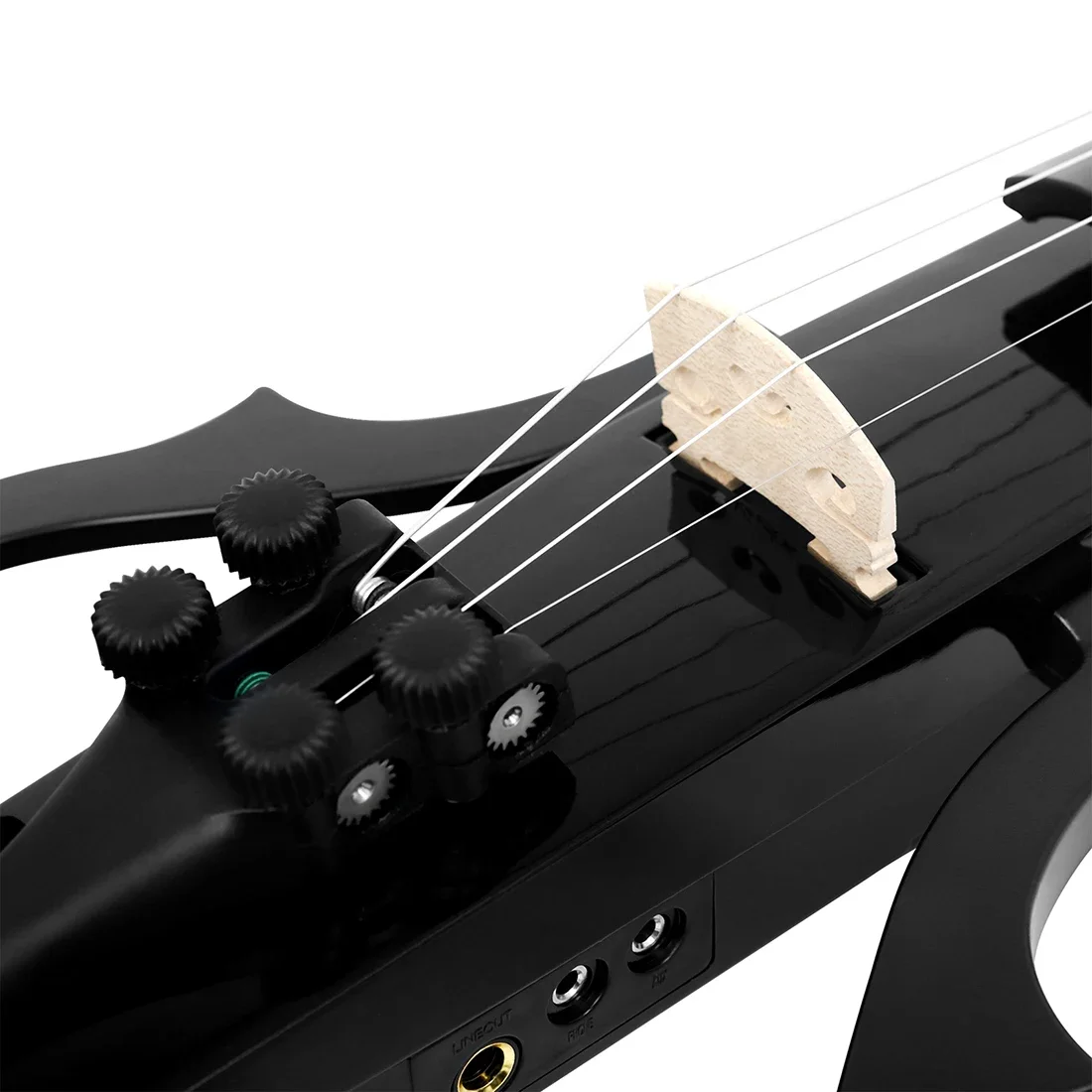 Carbon Fiber Electric Violin 4/4 Headless Fiddle Professional Electric Violin With Bow Carry Case Headphone Cable Shoulder Rest