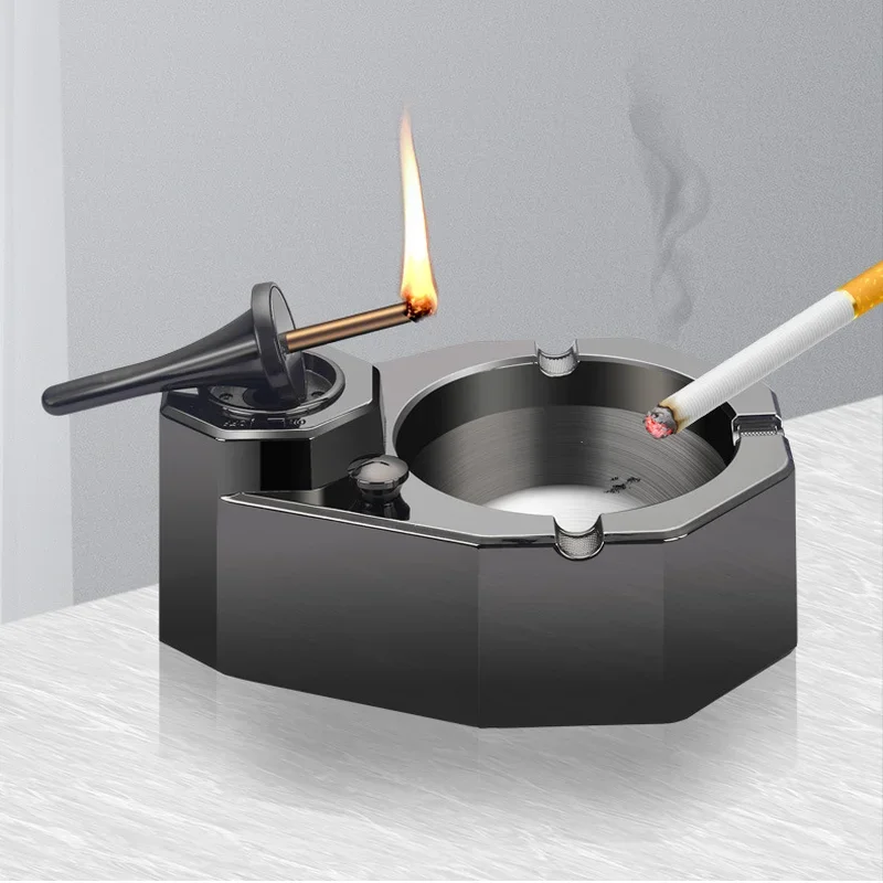 HONEST-Rechargeable Hybrid Lighter Ashtray, Kerosene