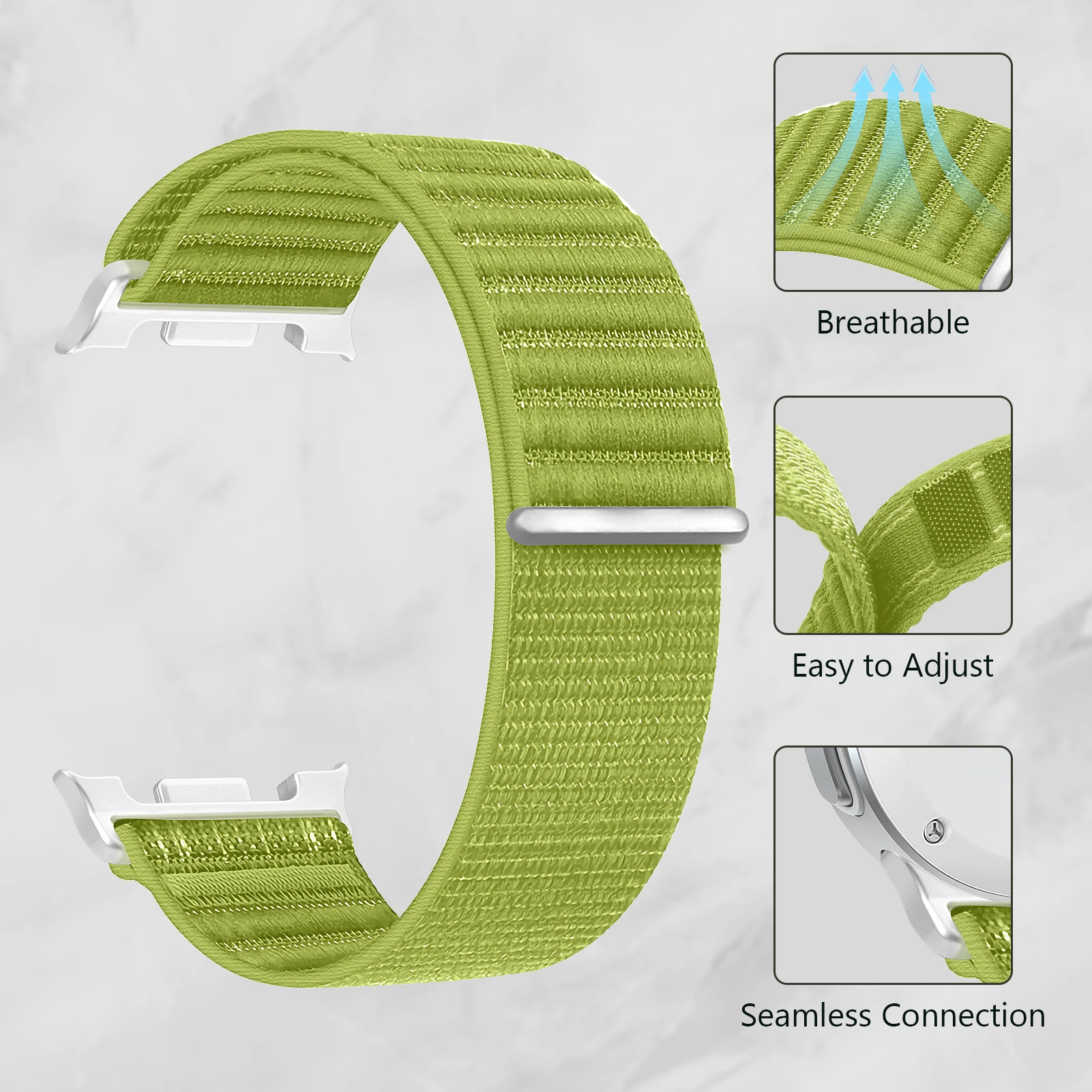 Braided Nylon Loop Strap - Comfortable & Breathable Watch Band Accessory