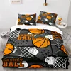 Boys Basketball Bedding Set Sports Theme 3D Ball Duvet Cover Full King For Teen Men Microfiber Competitive Game Comforter Cover 5