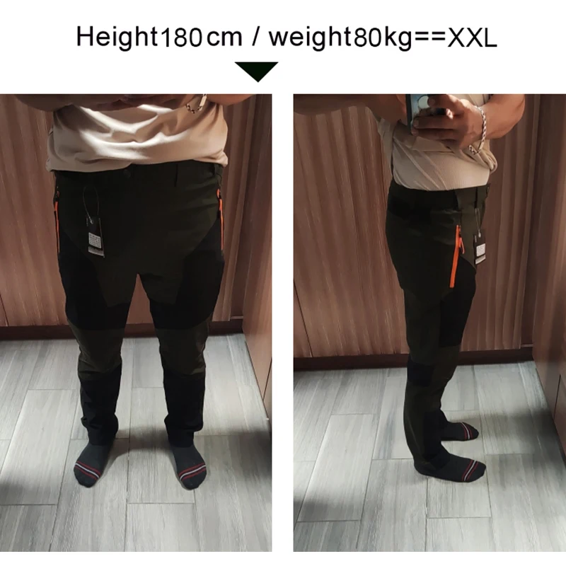 TRVLWEGO Men Summer Sports breathable Pants Hiking Trousers Camping Splash Prevention Quick Dry UV Resistant Elastic Thin 4